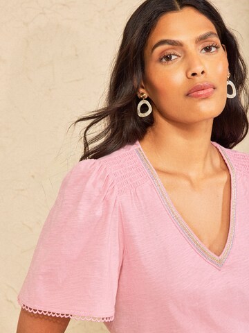 T-shirt love & roses en rose