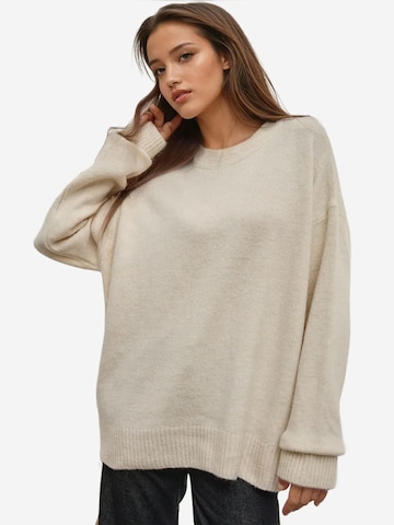 Pull-over Hiccup en beige : devant