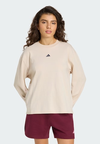 ADIDAS SPORTSWEAR - Camiseta funcional '3 Stripes Studio' en beige