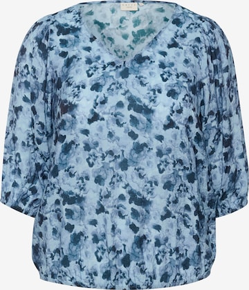 KAFFE CURVE - Blusa 'Susan' em azul: frente