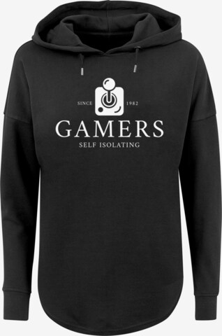 Sweat-shirt 'Retro Gaming Gamers Self Isolating' F4NT4STIC en noir : devant