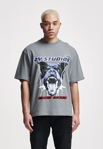 2Y Studios Shirt 'Rottweiler' in Grey: front