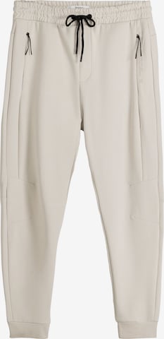 Bershka Tapered Bukser i beige: forside