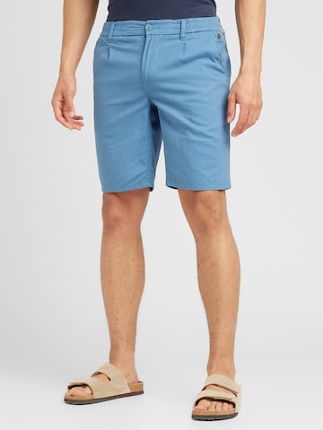 BLEND Regular Pleat-Front Pants in Blue: front