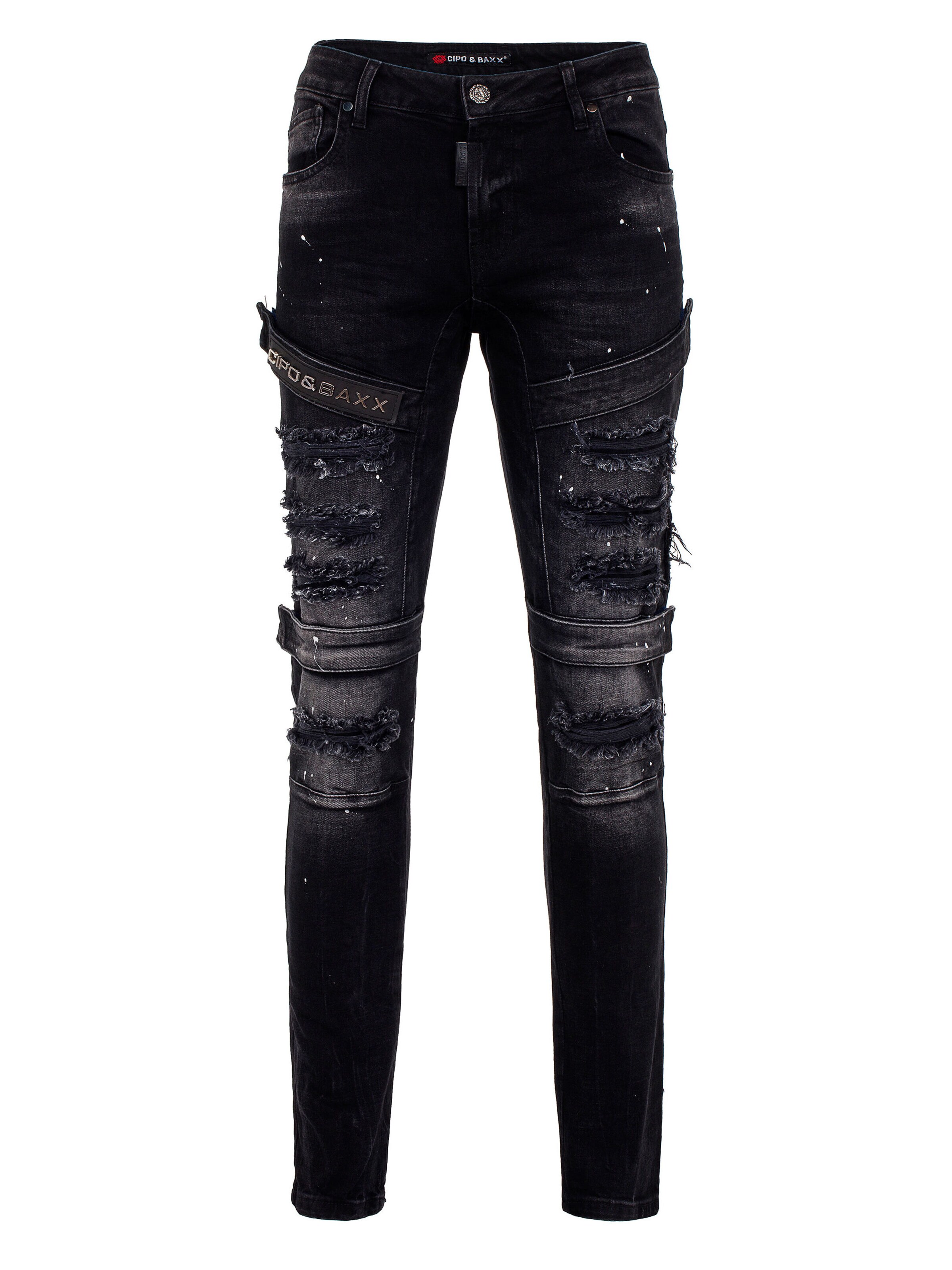 CIPO & BAXX Slim fit Jeans in Black: front