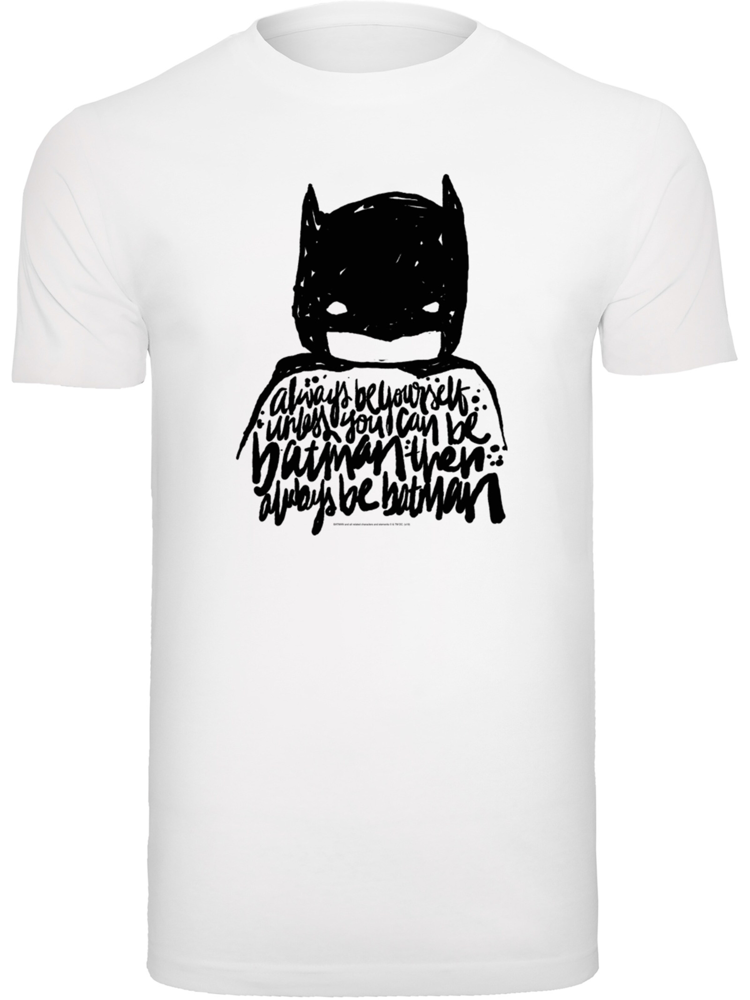 T-Shirt 'DC Comics Batman Always Be Yourself' F4NT4STIC en blanc : devant