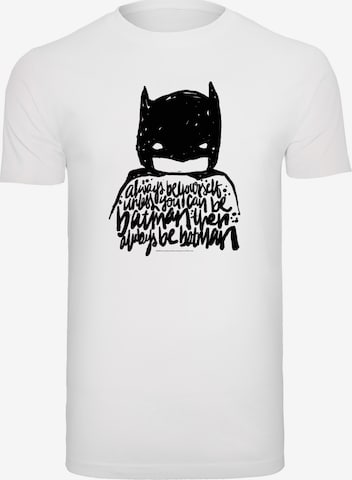 T-Shirt 'DC Comics Batman Always Be Yourself' F4NT4STIC en blanc : devant