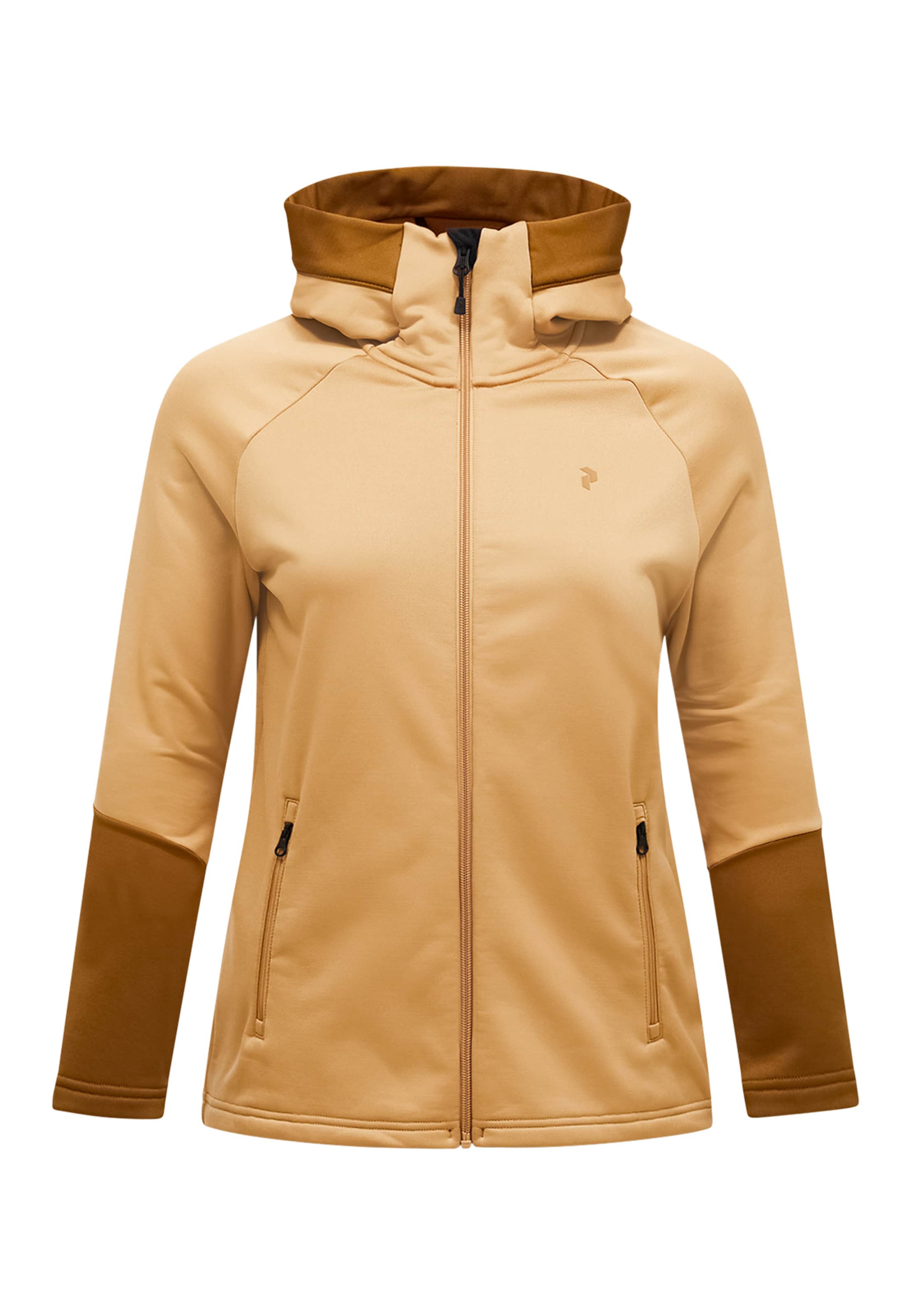 PEAK PERFORMANCE Sportjas in Bruin: voorkant