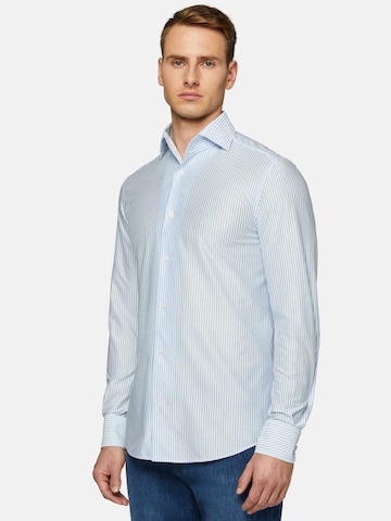 Coupe regular Chemise Boggi Milano en bleu : devant