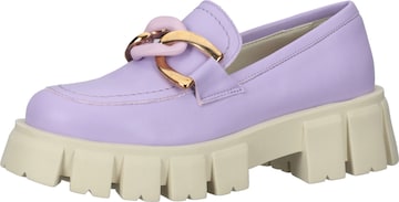 LAZAMANI Classic Flats in Purple: front