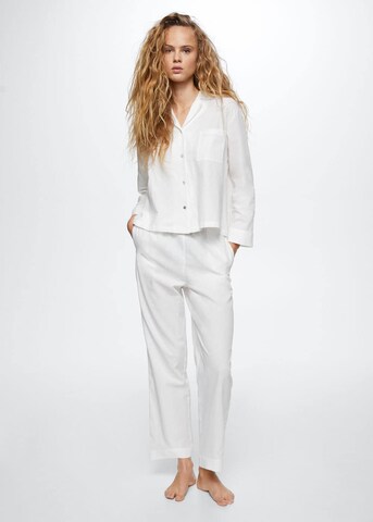 MANGO Pajama Shirt 'Marlin' in White