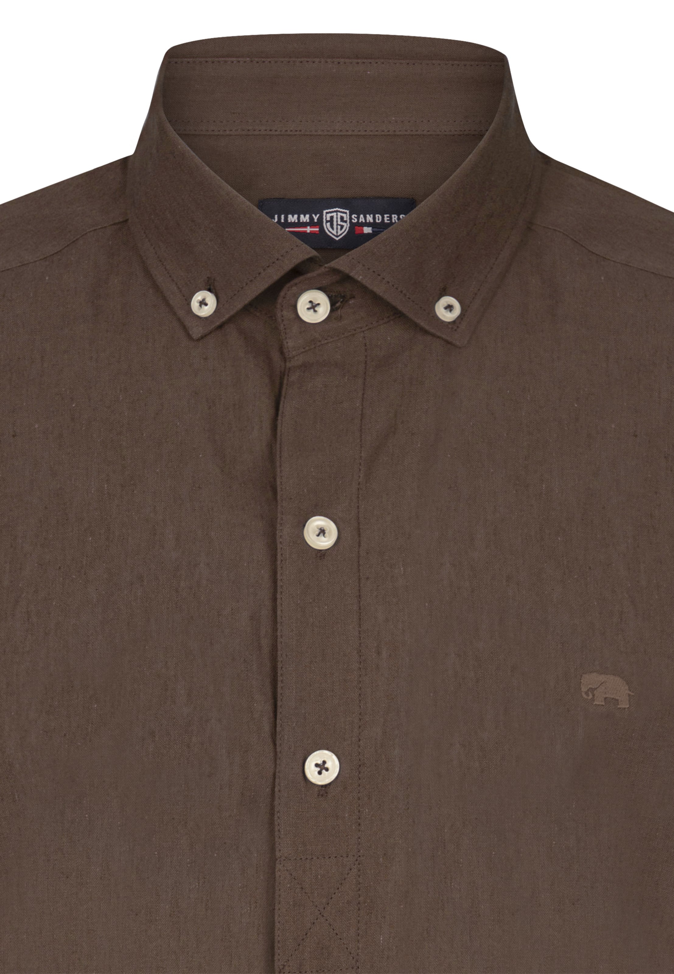 Jimmy Sanders Regular fit Button Up Shirt in Brown