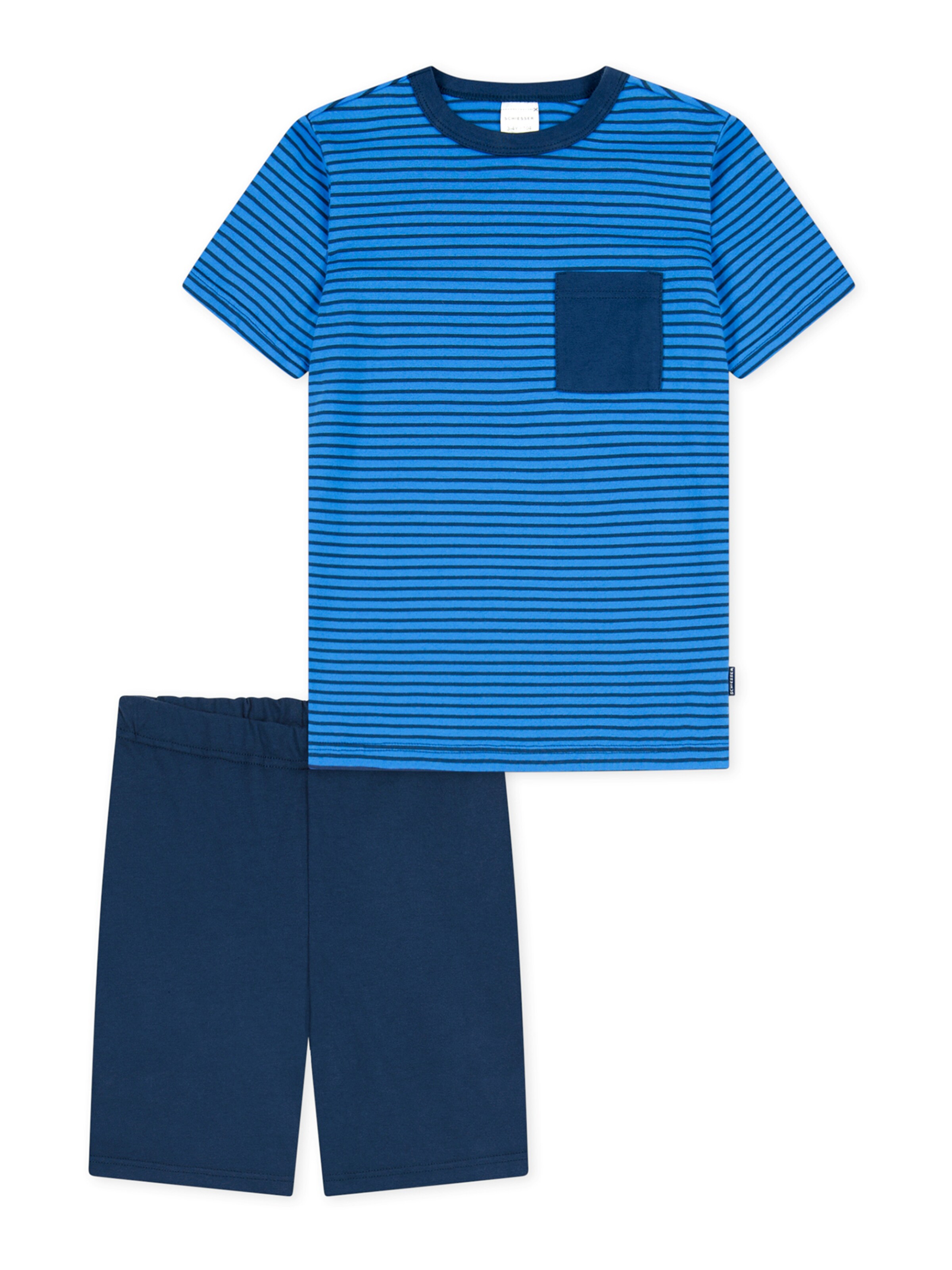 SCHIESSER Shorty ' Boys World ' in Blau: Vorderseite