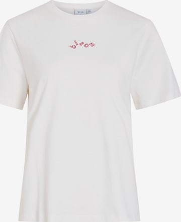 VILA - Camiseta 'VISybilla Bisou' en blanco: frente