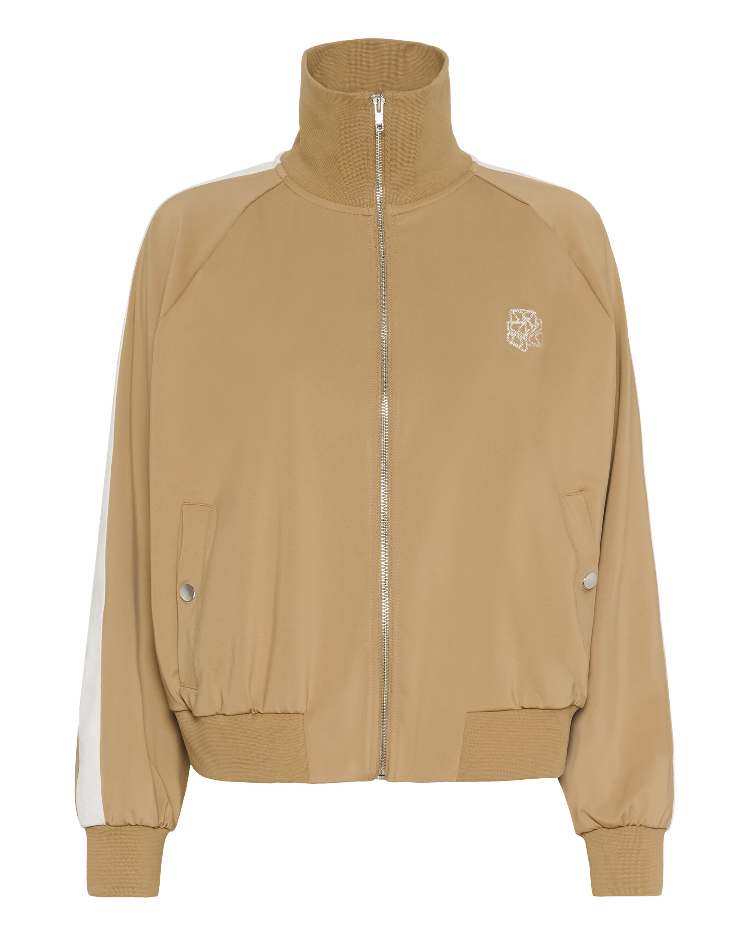 SAINT TROPEZ Sweatjacke 'OaklynnSZ' in Beige: Vorderseite