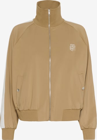 SAINT TROPEZ Sweatjacke 'OaklynnSZ' in Beige: Vorderseite