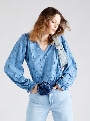 VILA Blouse 'LILJA' in Blauw: voorkant