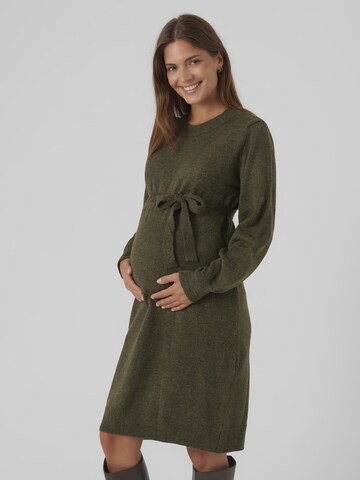MAMALICIOUS Knitted dress 'NEWANNE' in Green: front