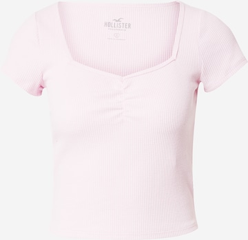 HOLLISTER Tričko – pink: přední strana