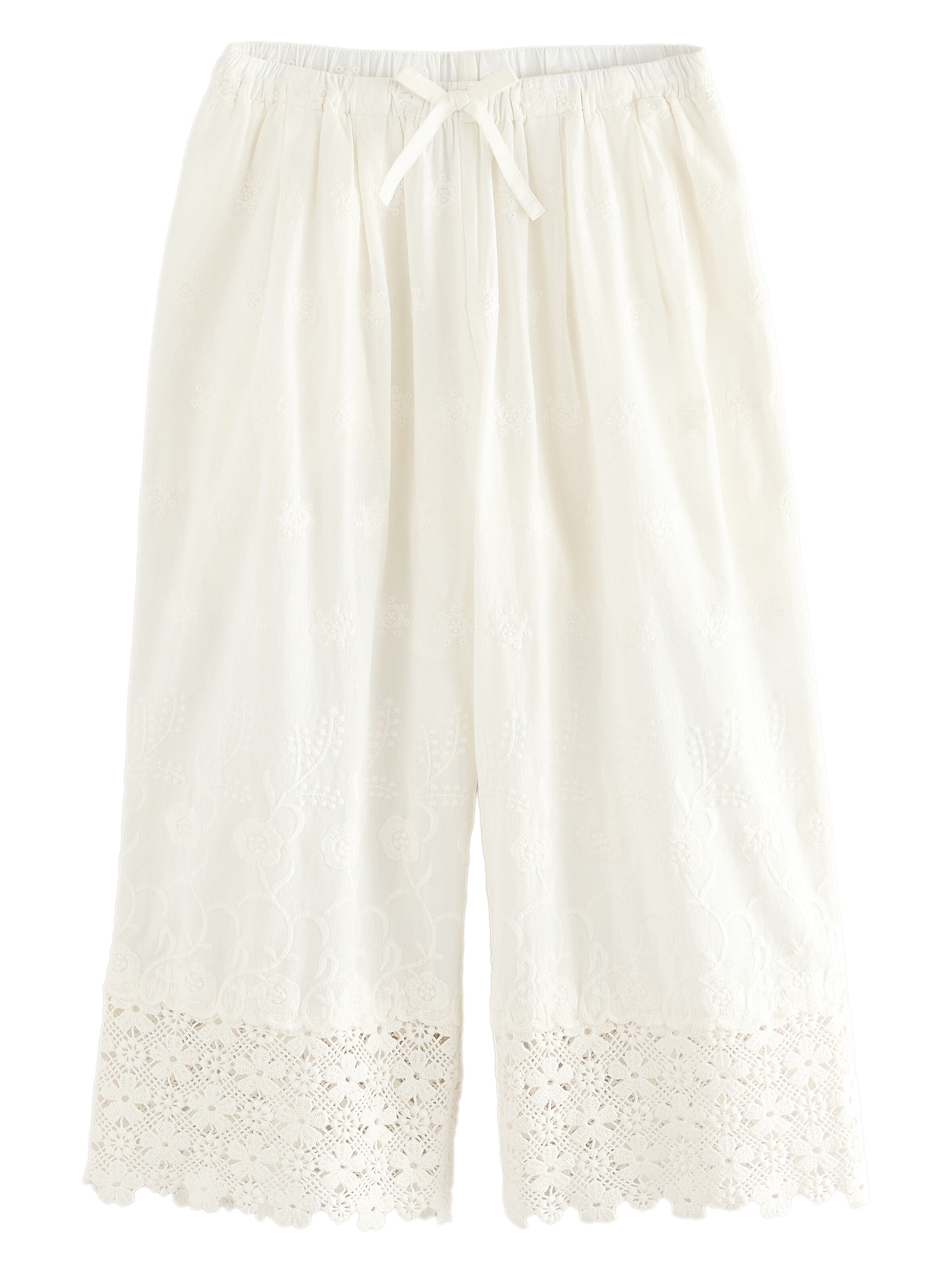 Next Широкий Штаны в Белый: спереди