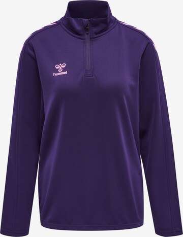 Hummel Athletic Sweatshirt in Purple: front