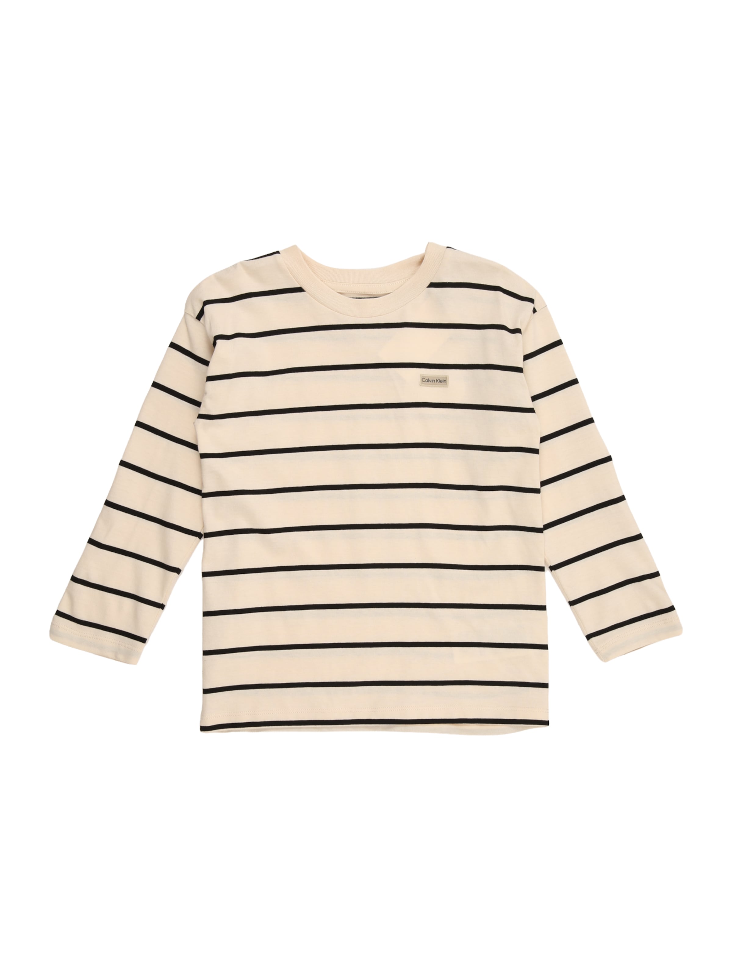 Calvin Klein Jeans Тениска в бежово: отпред