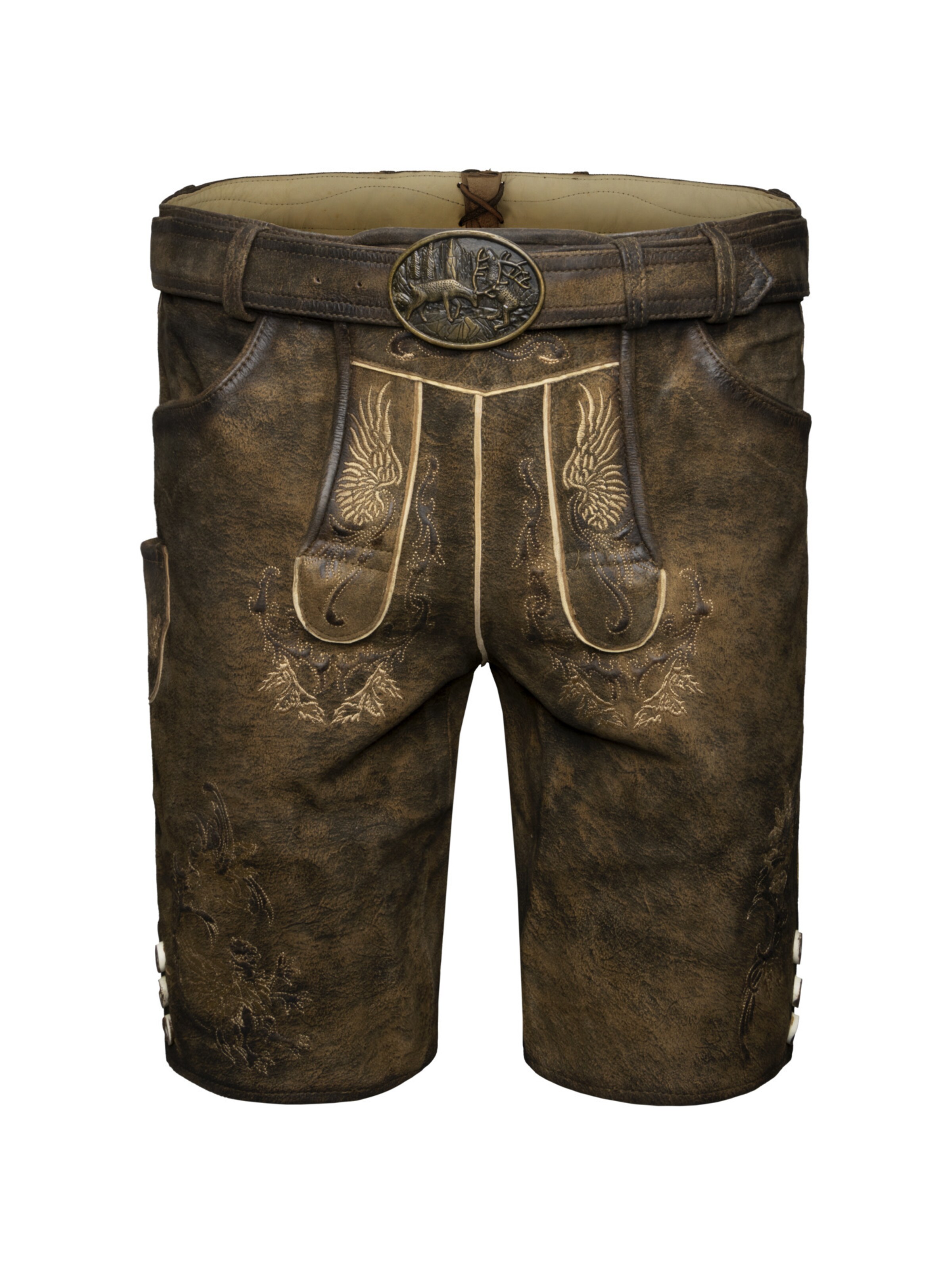 SPIETH & WENSKY - Regular Calças tradicionais 'Fassing' em castanho: frente