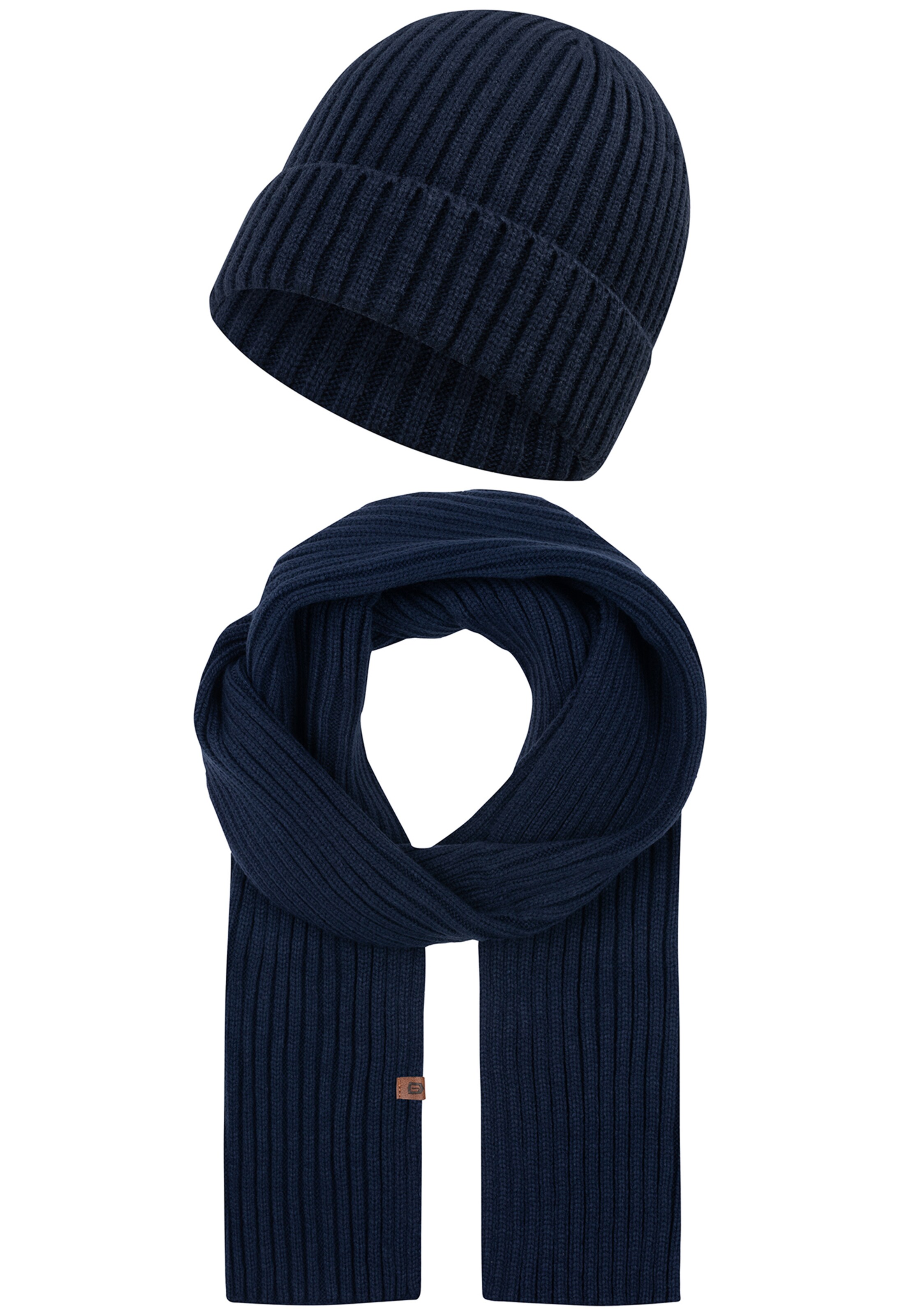 INDICODE JEANS Beanie 'Geyser' in Blue: front