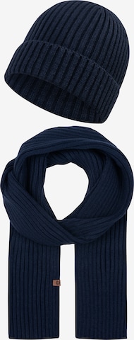 INDICODE JEANS Beanie 'Geyser' in Blue: front