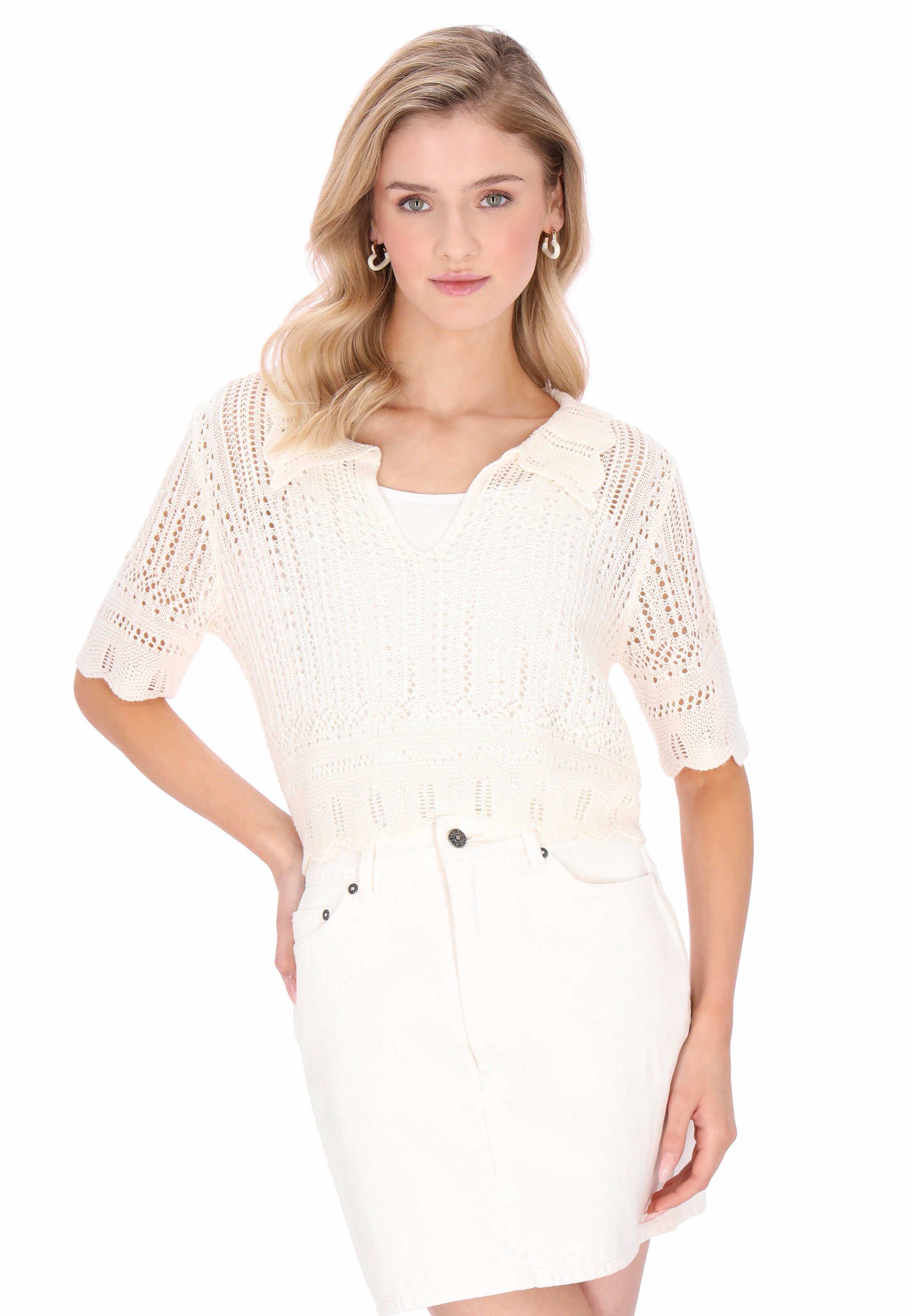 Pull-over 'Young Fashion' MYMO en blanc : devant