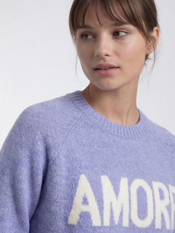 antargo Pullover 'INTARSIA SWEATER' in Lila