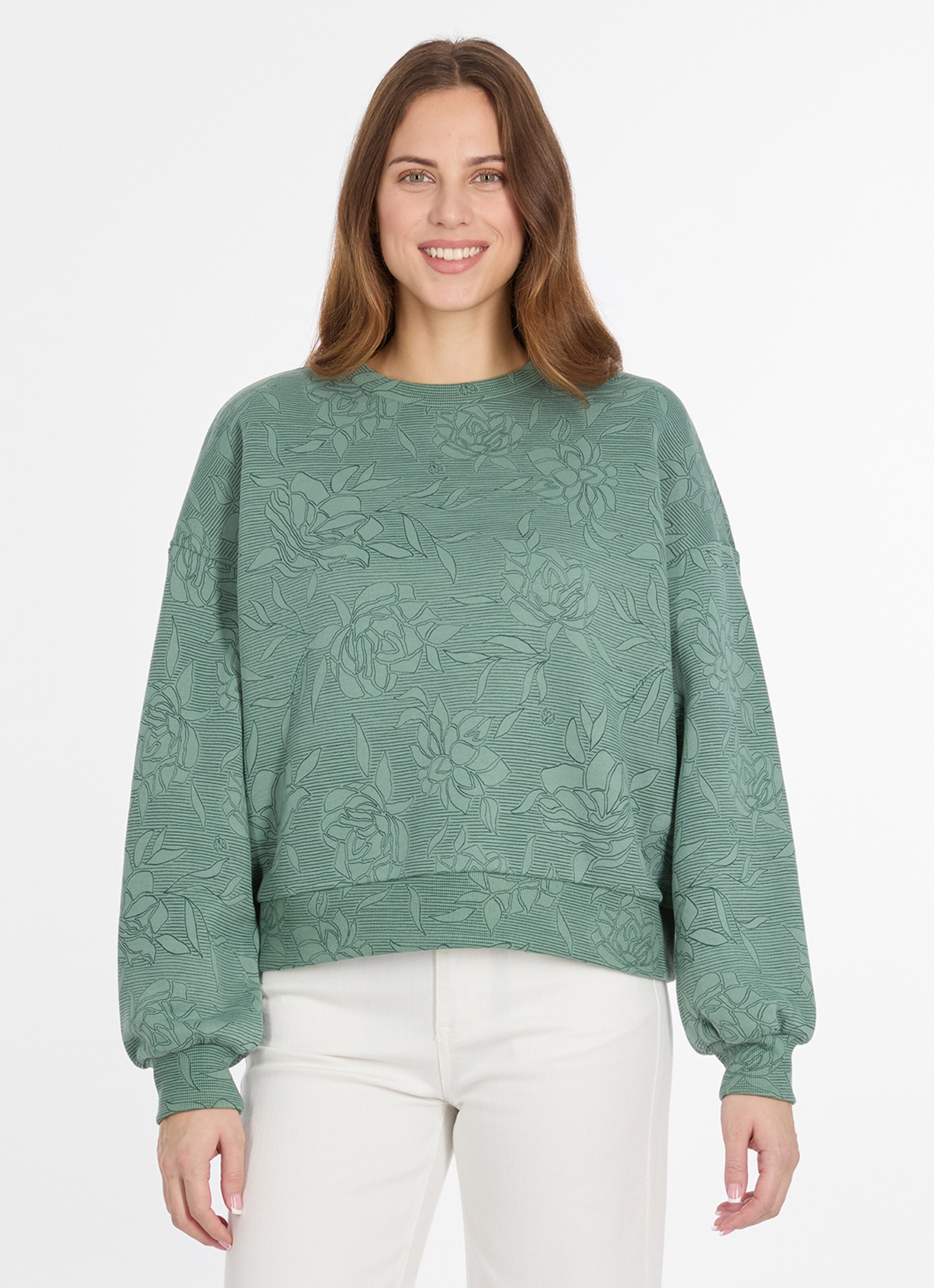 Ragwear Sweatshirt in Green: front