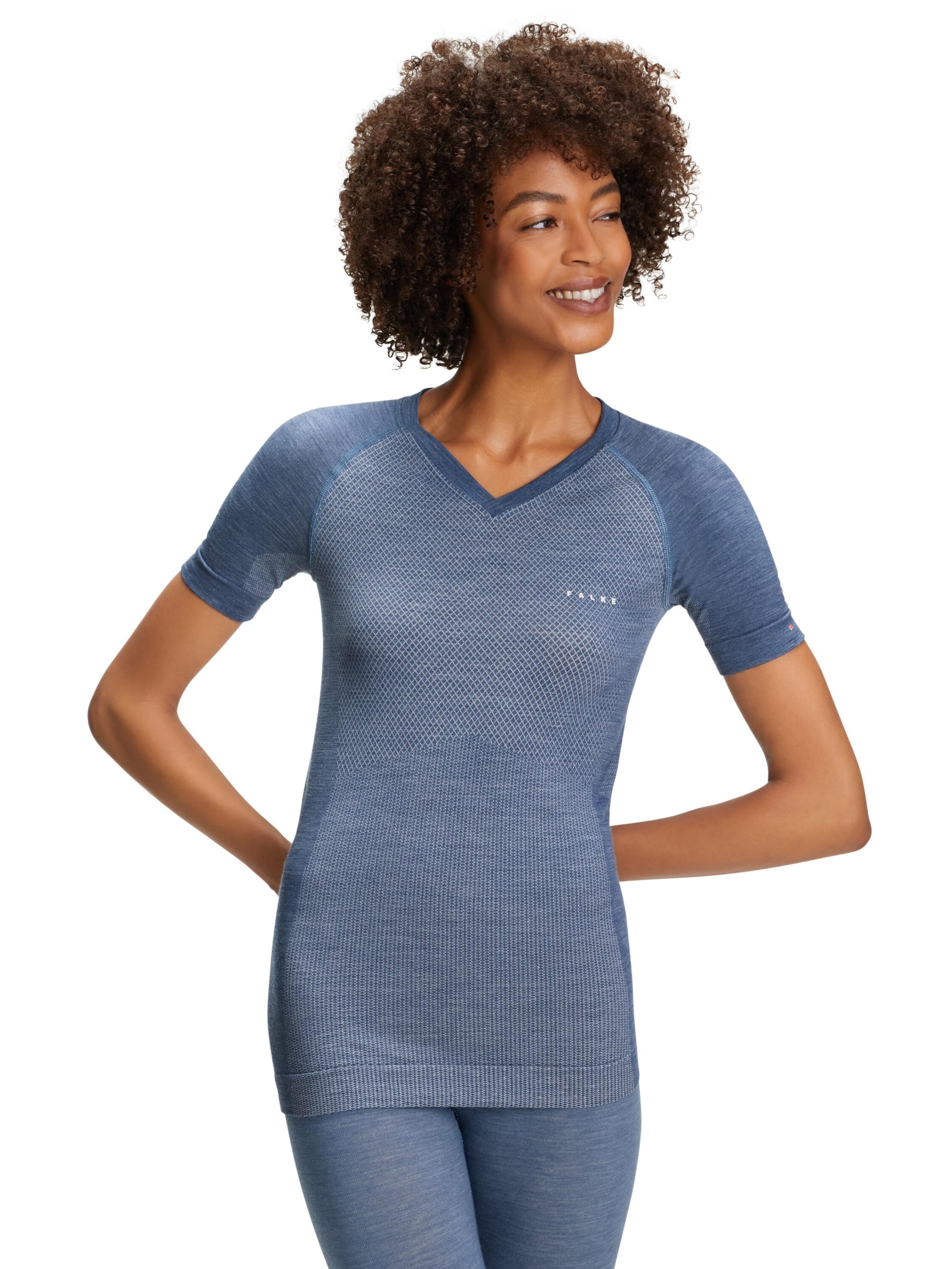 FALKE Base Layer in Blue: front