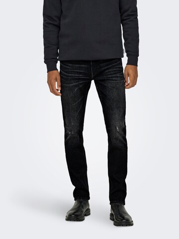 Only & Sons Slim fit Jeans 'ONSLOOM' in Black: front