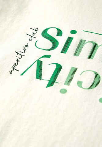 CECIL T-Shirt mit Wording in Weiß