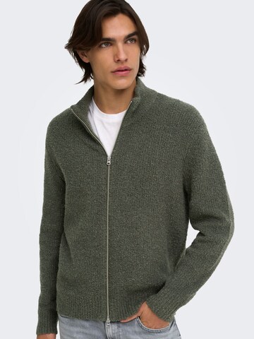 Only & Sons Strickjacke 'DALE ' in Grün