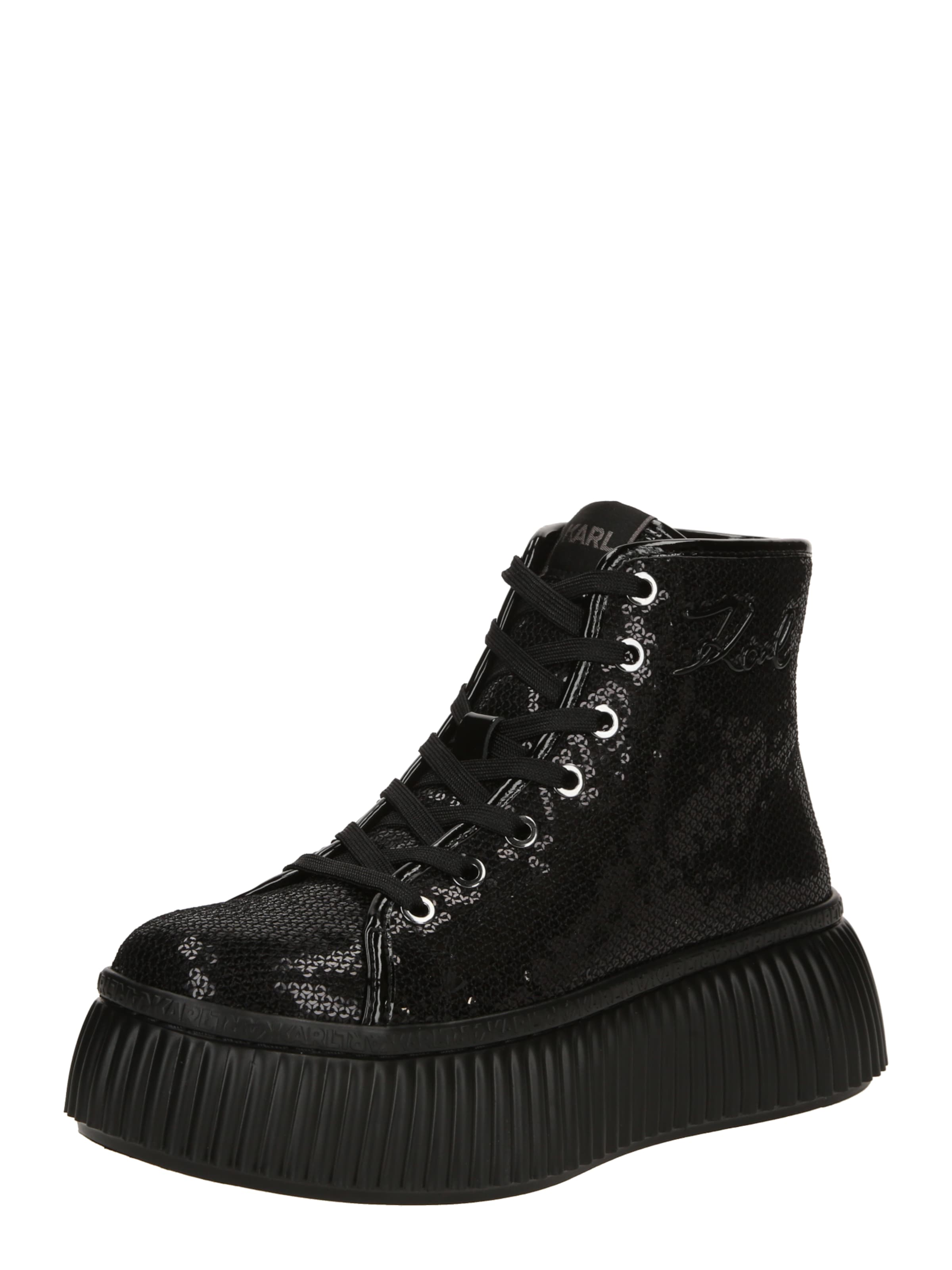 melns Karl Lagerfeld Sienamie zābaki: no priekšpuses