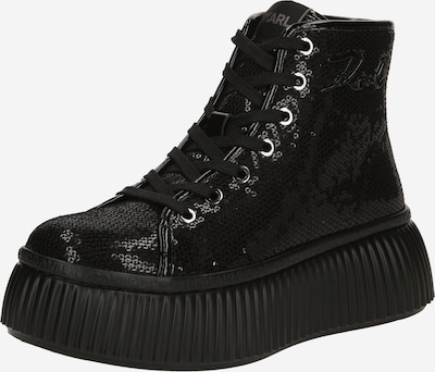 Karl Lagerfeld Bottines à lacets en noir, Vue avec produit