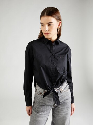 TOMMY HILFIGER - Blusa en negro: frente