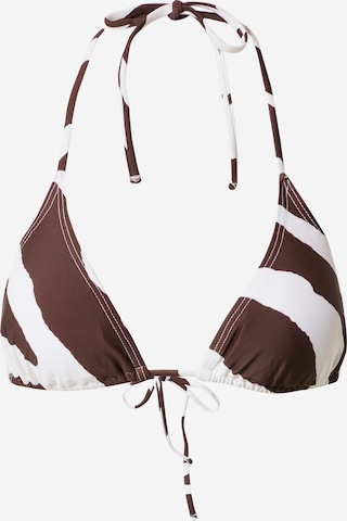 OBJECT - Triángulo Top de bikini 'EVA' en beige: frente