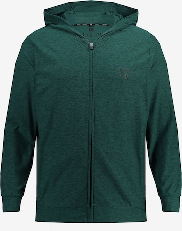 JAY-PI Athletic Zip-Up Hoodie in Green: front