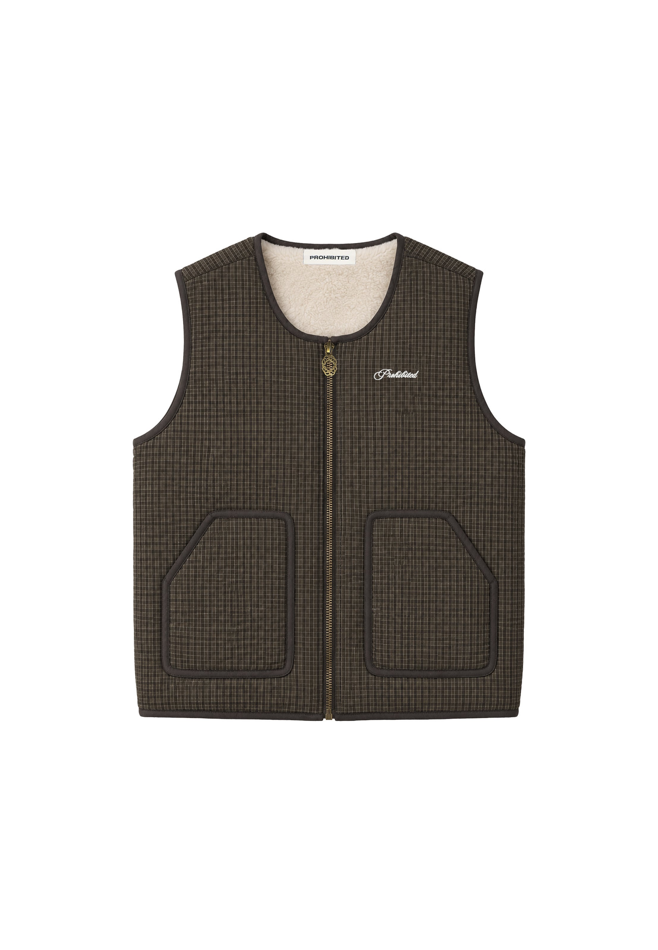 Gilet Prohibited en marron : devant