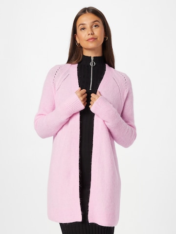 MOS MOSH Knit Cardigan in Pink: front