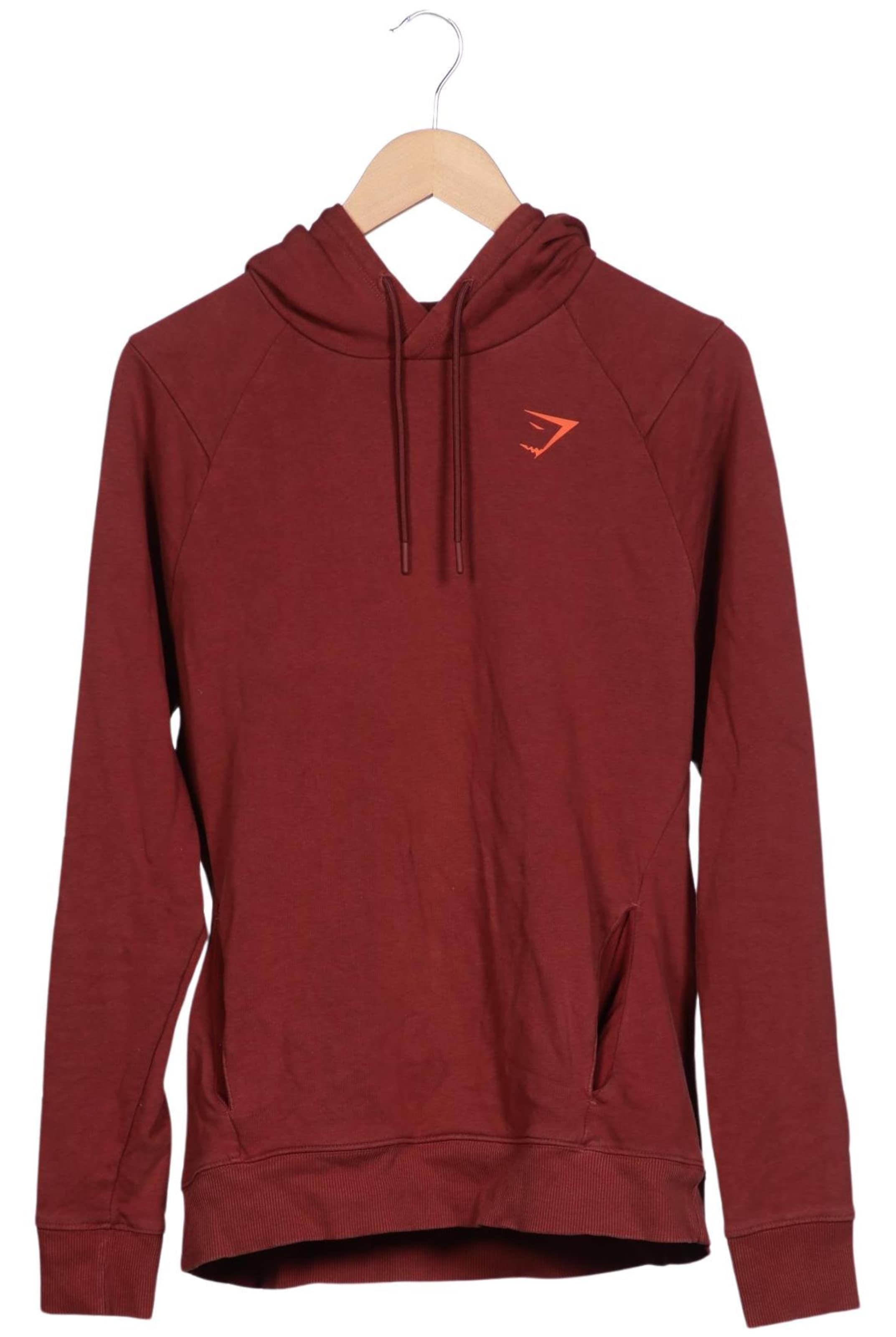 GYMSHARK Sweatshirt & Zip-Up Hoodie in M in Red: front