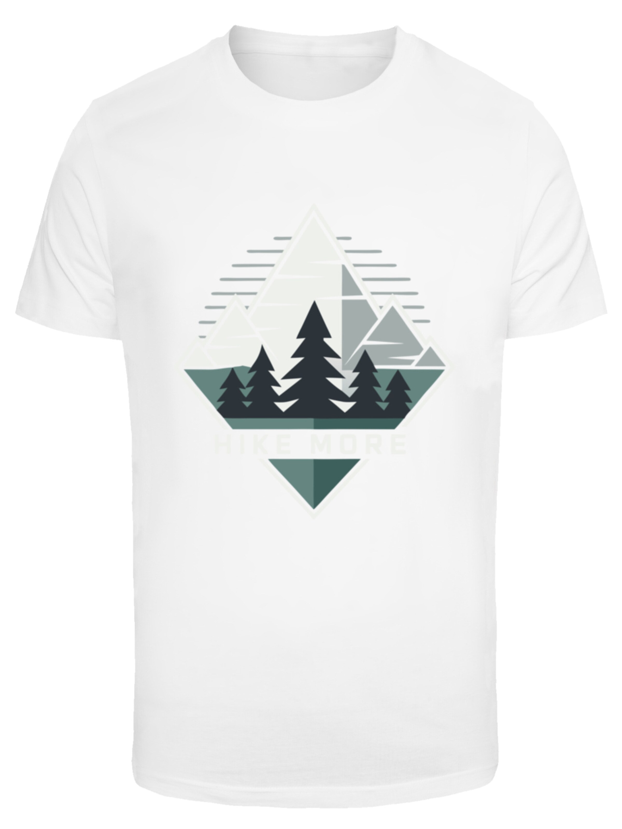 F4NT4STIC Shirt 'Hike More Mountains' in White: front