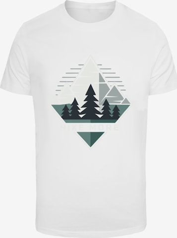 F4NT4STIC Shirt 'Hike More Mountains' in White: front