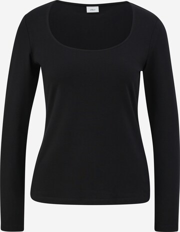 T-shirt s.Oliver BLACK LABEL en noir : devant