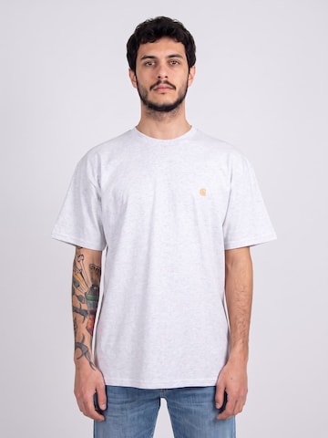 Carhartt WIP Bluser & t-shirts 'S/S CHASE T-SHIRT ASH HEATHER / GOLD' i grå