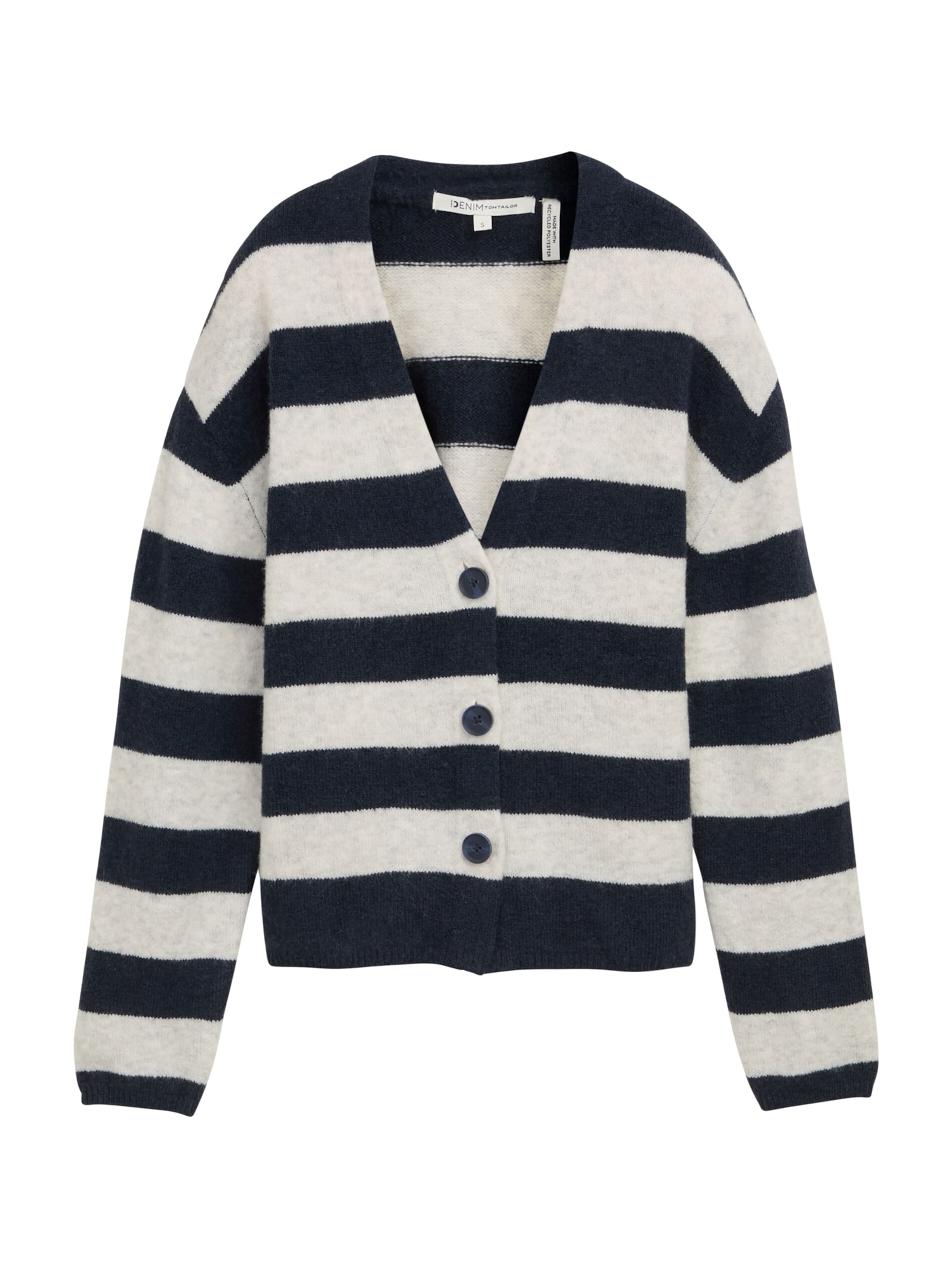 TOM TAILOR DENIM Strickjacke in Blau: Vorderseite