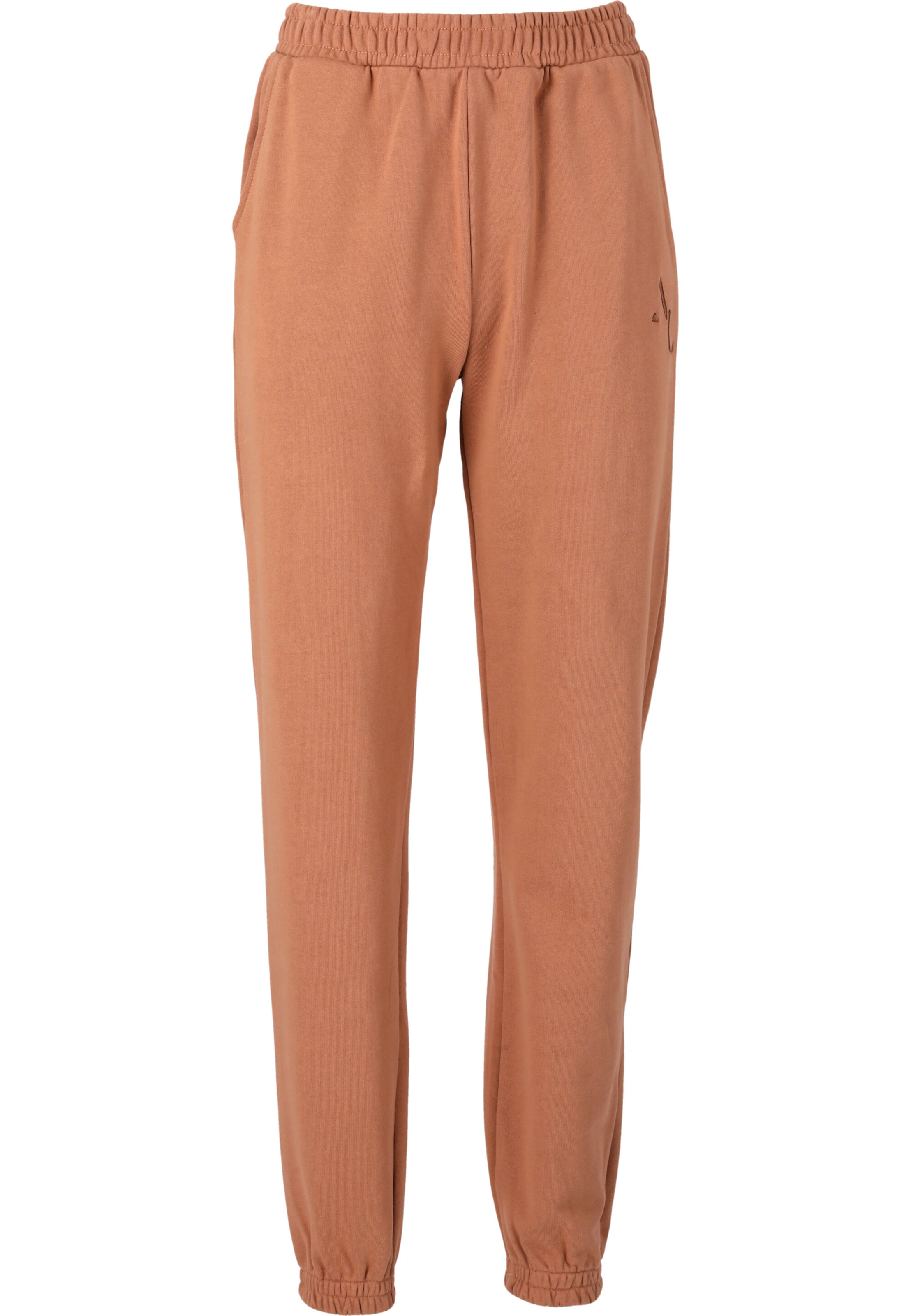 Athlecia Zwężany krój Spodnie sportowe 'Lia' w kolorze brązowy: przód